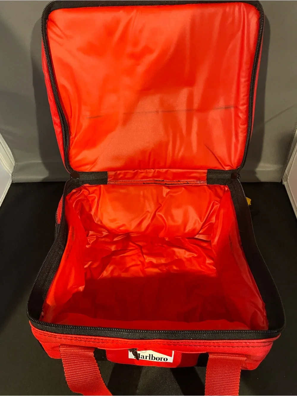 BRAND NEW Vintage 90’s Red Marlboro Soft Cooler Bag Insulated Lunch Box NOS